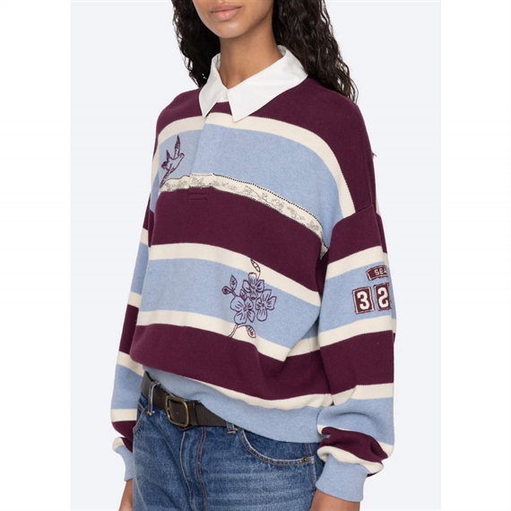 Sea New York Hester Solid Rugby Sweater, Multi